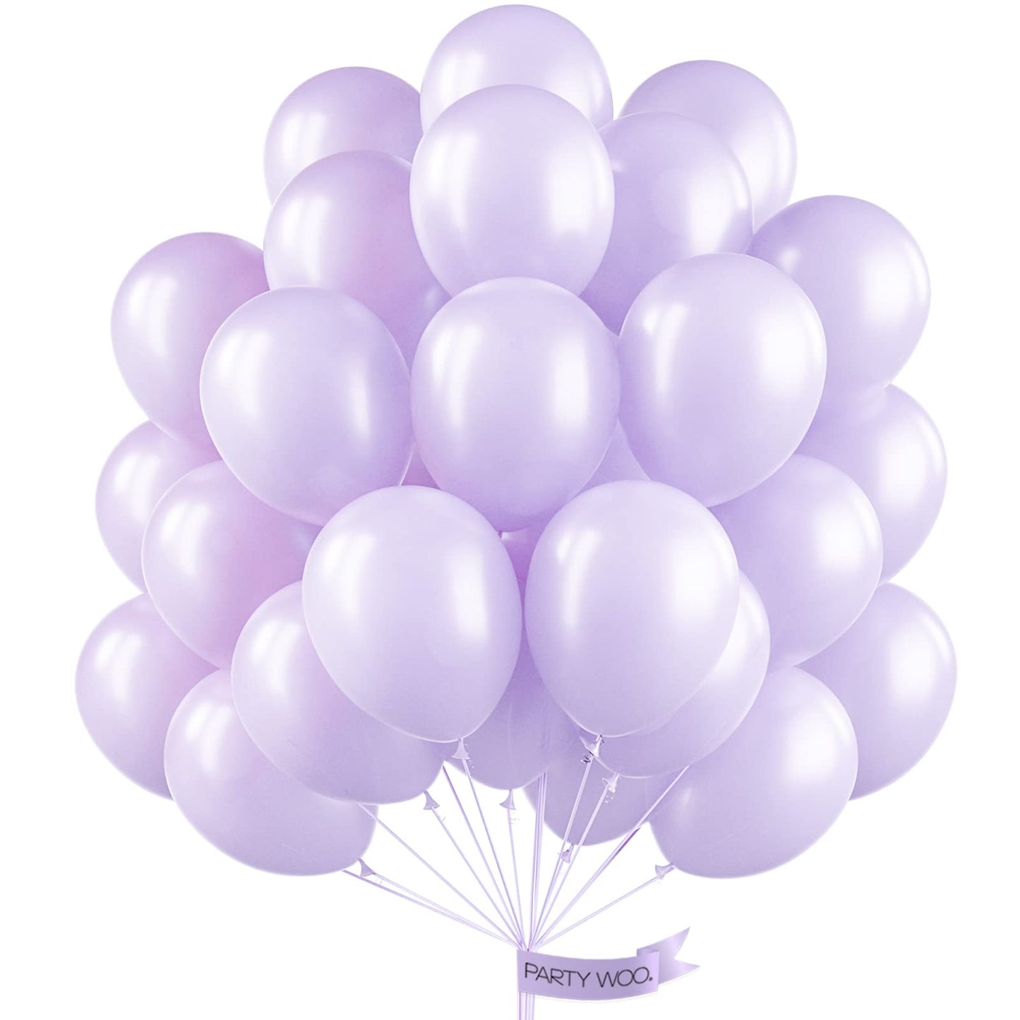 Partywoo 50Pcs Pearl Light Purple Balloons, 12Inch, Latex, For Balloon Garland, Birthday, Wedding Decorations