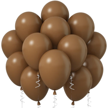 Jobkoo Brown Balloons, 12 Inch 30 Pcs Light Brown Balloon Coffee Chocolate Brown Latex Balloons Matte Tan Caramel Mocha Helium B