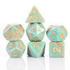 Role Playing Dice Set - 16Mm Polyhedral Dnd Dice In Mixed Colors (Orange, Dark Green, Light Green) - Perfect For Dungeons And Dr