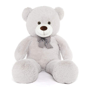 Morismos Giant Teddy Bear Stuffed Animals, Big Teddy Bear Plush Toy For Girlfriend Girls Christmas Valentine'S Day Birthday (Light Gray, 47 Inches)