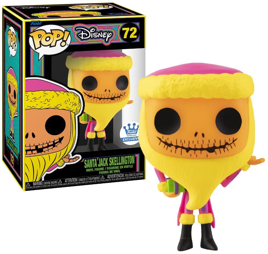 Funko Pop! Santa Jack Skellington Blacklight limited availability #72 Protector and Box Include