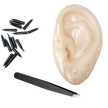 Funnysquee Novelty Popping Pimples Blackhead Toy Ears Shaped Pimple Popping Decompression Acne Blackhead Fan Remover Fun Toy(Upgraded Tweezers)