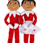 Elf On The Shelf: Christmas Plushee Pals Bundle Dark Skin Brown Eyed Boy And Girl Bundle