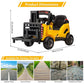 12V Kids Ride On Forklift Car, Toddles Electric Construction Car With Remote Control, Lifting Fork And Pallet, Low-Power Alarm,