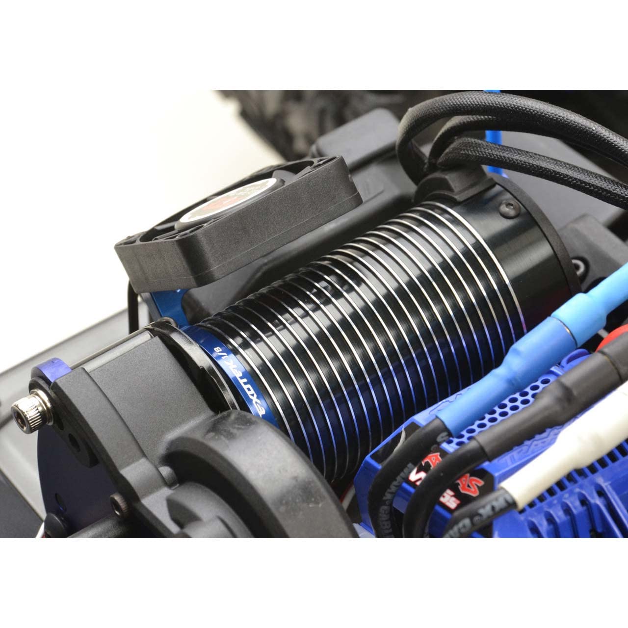 EXOTEK RACING LLC 1/8 Exo Fan Mount V2- Clamp On Set Black ETK1914BLK Electric Car/Truck Option Parts