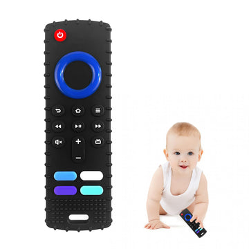 Robbear Baby Teething Toys, Soft Silicone Teethers For Babies 3 6 12 18 Months, Fire Stick Tv Remote Control Shape Infant Chew T