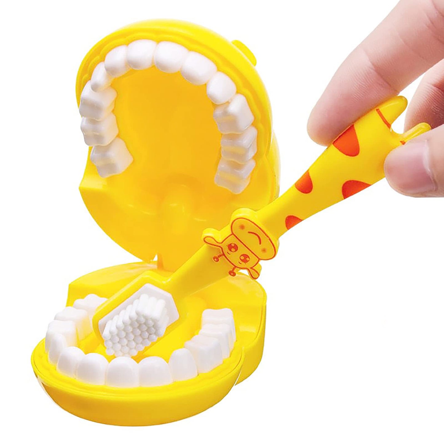 Youya Dental Early Education Brushing Toys, Children Role Play Toys Cute Giraffe Early Education Cartoon Tooth Brushing Toys Mod