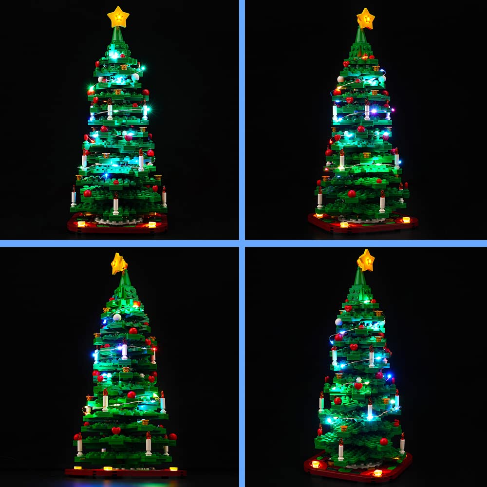 Vonado Led Light Kit Compatible With Lego Christmas Tree 40573(No Model),Decoration Lighting Kit Compatible With Lego Christmas Tree 2022 Building Toy Block (Standard Version)