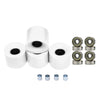 UJEAVETTE Skateboard Wheels with Bearings 60Mm Wheels Set of 4 White Gold Cover