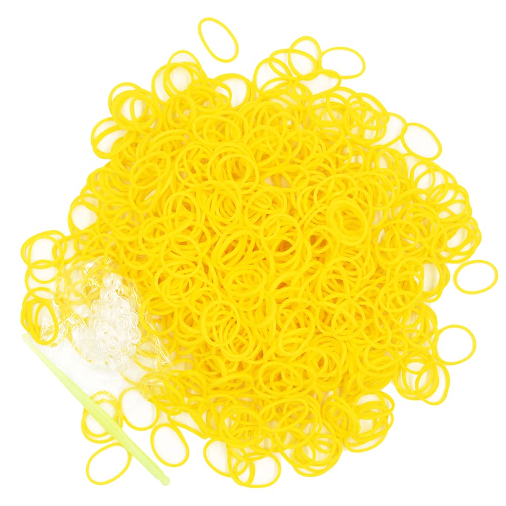 3000Pcs Loom Rubber Bands Kit With 75 Clips,5 Hooks, Premium Bracelet Making Kit For Kids Weaving Diy Crafting Gift(Yellow)
