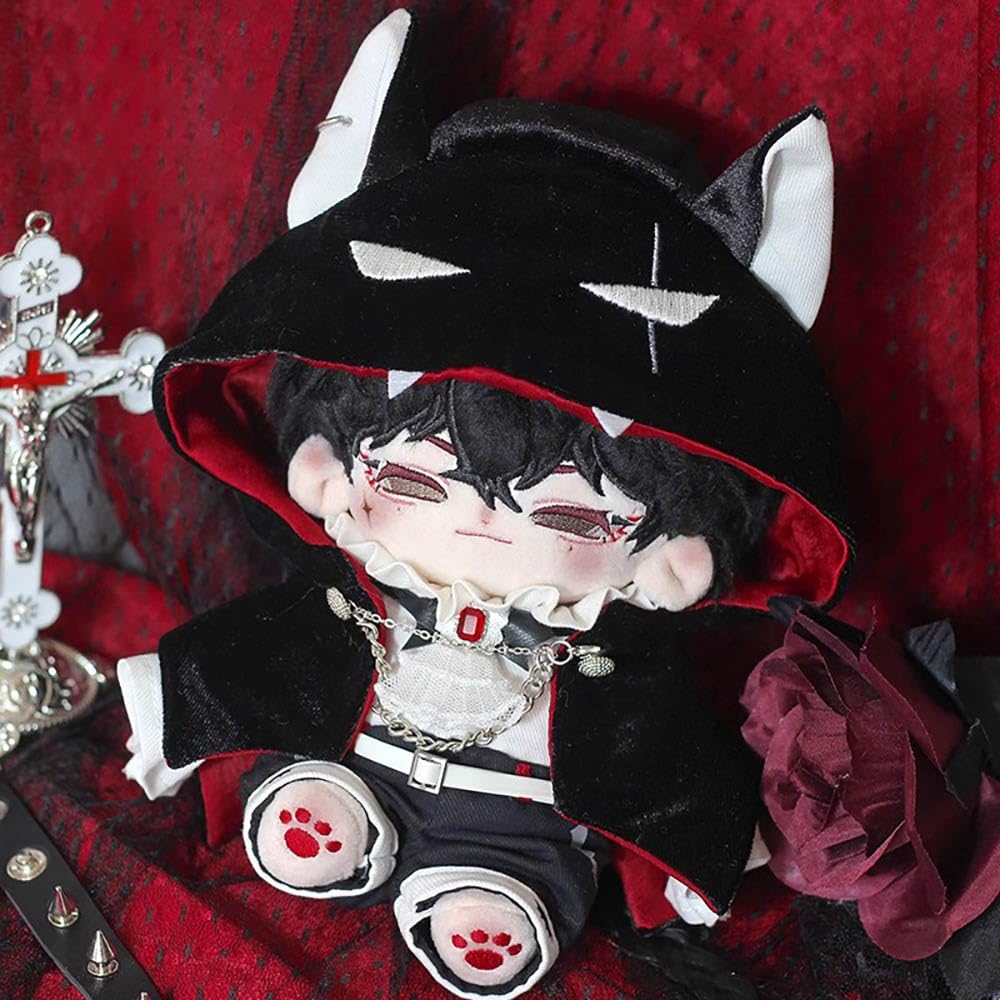Niannyyhouse 10Cm 20Cm Doll Clothes Shawl Bow Tie Shirt Pants Belts Demon Suits Plush Doll Dress Up Accessories (Black, 20Cm)