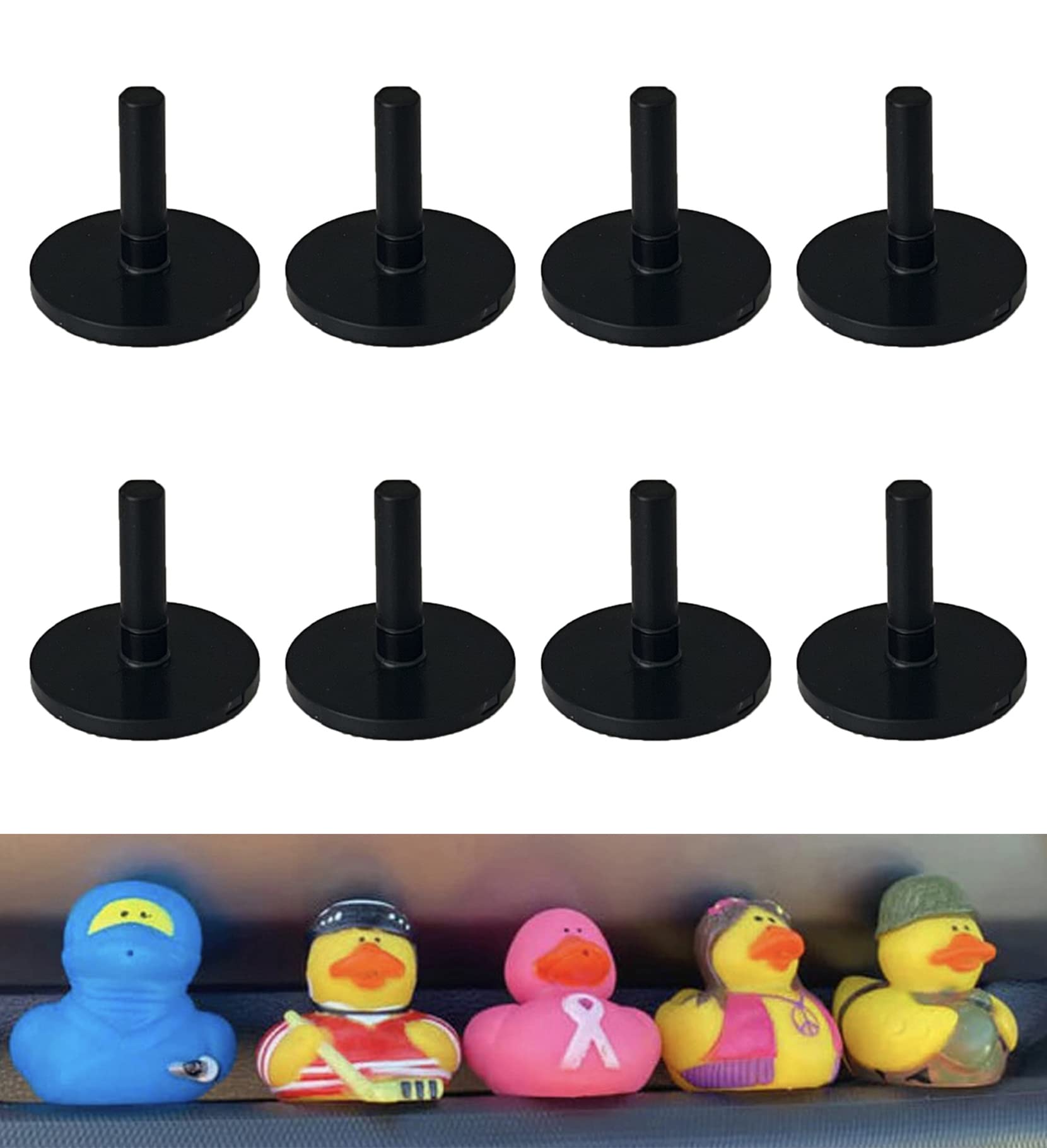 Teyouyi 8Pcs Duck Plug - Rubber Duck Mount,Flock Locker Rubber Duck Holder For Jeep Dash And Fixed Display,Gift For Jeep Lover,B