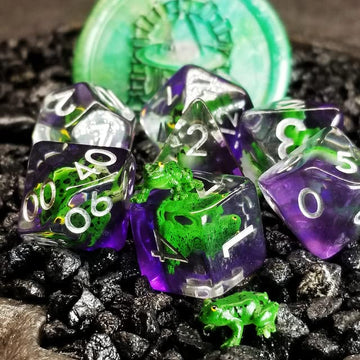 Sage's Portal Animal Familiars Resin DND Dice Set Polyhedral Dice Set for Dungeons and Dragons RPG Pathfinder Tabletop TTRPG (Gr