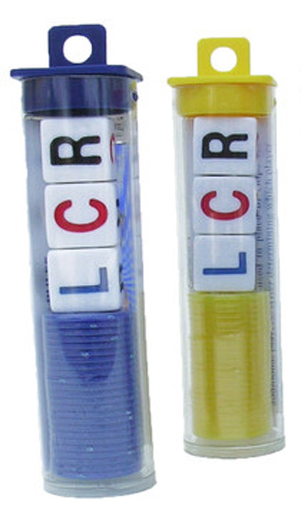 Lcr - Left Center Right Dice Game - 2 Sets - (Assorted Color Chips)