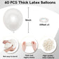 Jobkoo Pearl White Balloons 5 Inch, 60Pcs Small White Pearl Balloon Bright Clear White Latex Balloons For Arch 5'' Mini White He