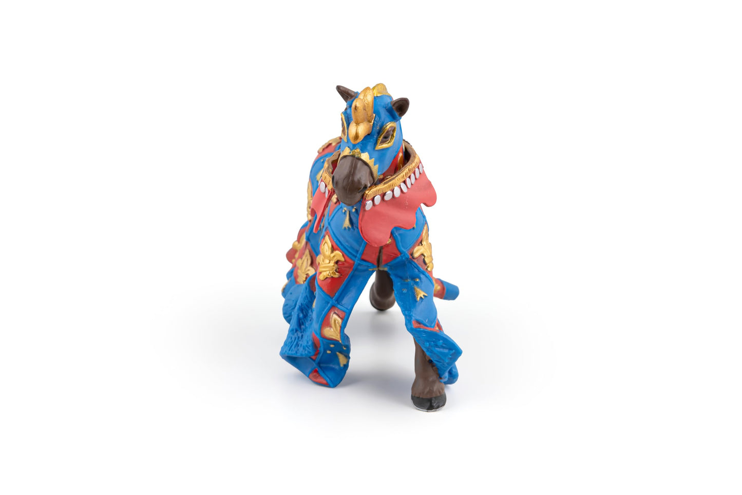 Papo Medieval Fantasy Blue Horse Figurine, Hand-Painted Collectible, Plastic, Model 39787, Suitable for Ages 3+, Multicolor