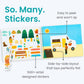 CUPKIN Food Truck Sticker & Coloring Book - 500+ Stickers, 12 Scenes, Paper, Ages 4-10