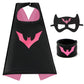 Mizzuco Dress Up Capes For Kids Superhero Cloak With Mask And Waistband Halloween Costumes And Party Dress Up(Rose Pink)