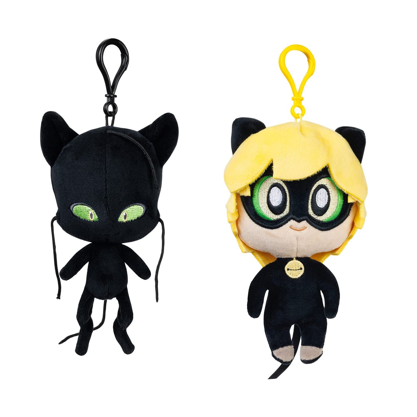 P.M.I. Miraculous Ladybug Plush Clip-On Toys | Two Of Four 5-Inch-Tall Collectibles | Miraculous Ladybug Toys And Playable Mini 