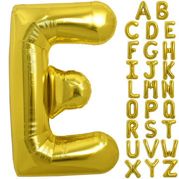 Toniful 40 Inch Large Gold Letter E Balloons Helium Balloons,Foil Mylar Big Balloons For Birthday Party Anniversary Supplies Dec