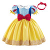 HOIZOSG Baby Girls Halloween Costume Snow White Bowknot Dress Christening Birthday Party Baptism Xmas Gown w/Headwear