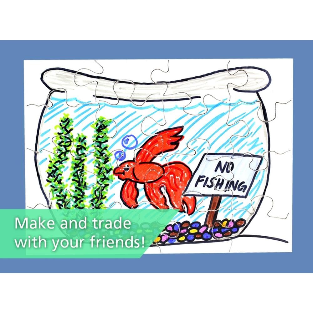 24 Blank Jigsaw Puzzles - 4 X 5.5 Inch, 16 Pieces Each - Hygloss Dyi Party Invites, Perfect For Decorating, Kids' Activities, Ar