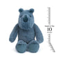Mon Ami Raymond The Rhino Stuffed Animal - 10'', Soft Plush Toy, Stuffed Wild Animals, Use As Toy Or Nursery Room D  Cor,Great G