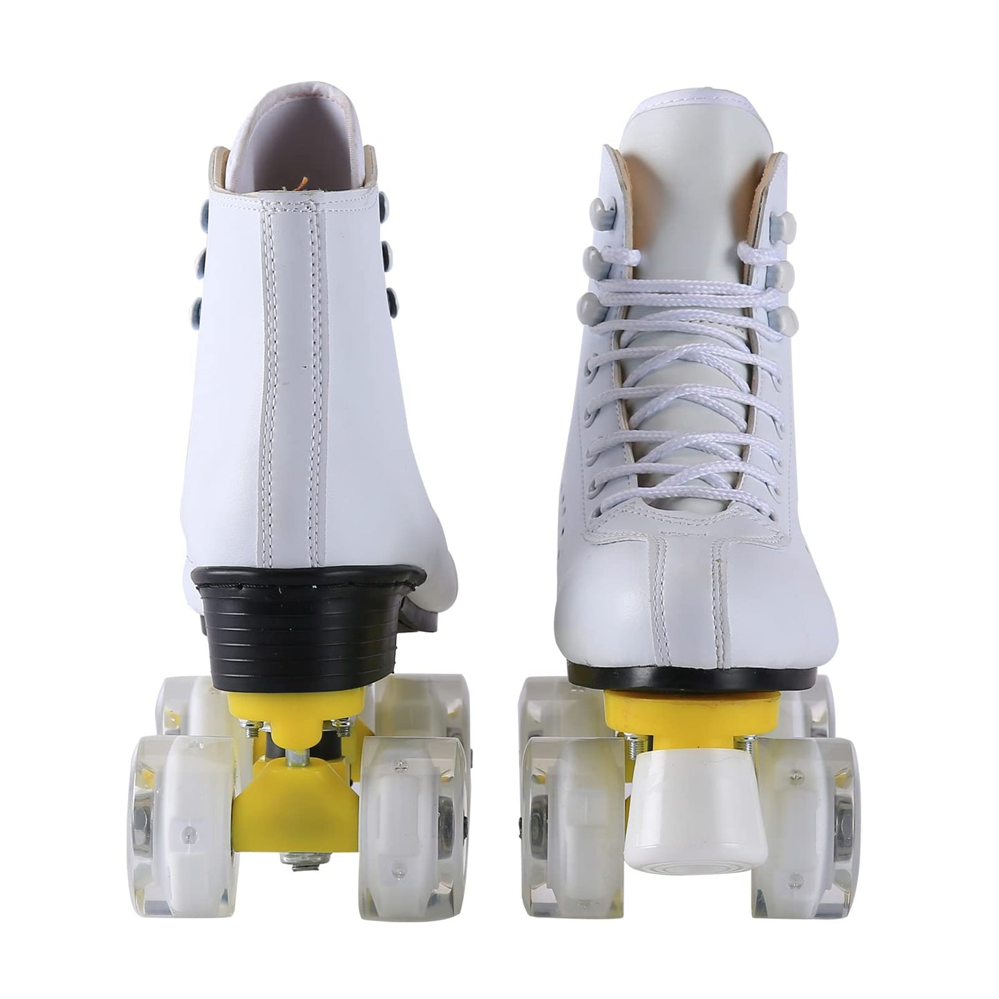 Ugboiu Roller Skates For Women And Men,Derby Roller Skates With 4 Shiny Wheel, Classic Double-Row Roller Skates For Indoor And O