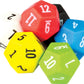 Teacher Created Resources 12 Sided Dice, Pack of 6, Assorted Colors, Plastic, 1" x 1-1/2", Model TCR20806