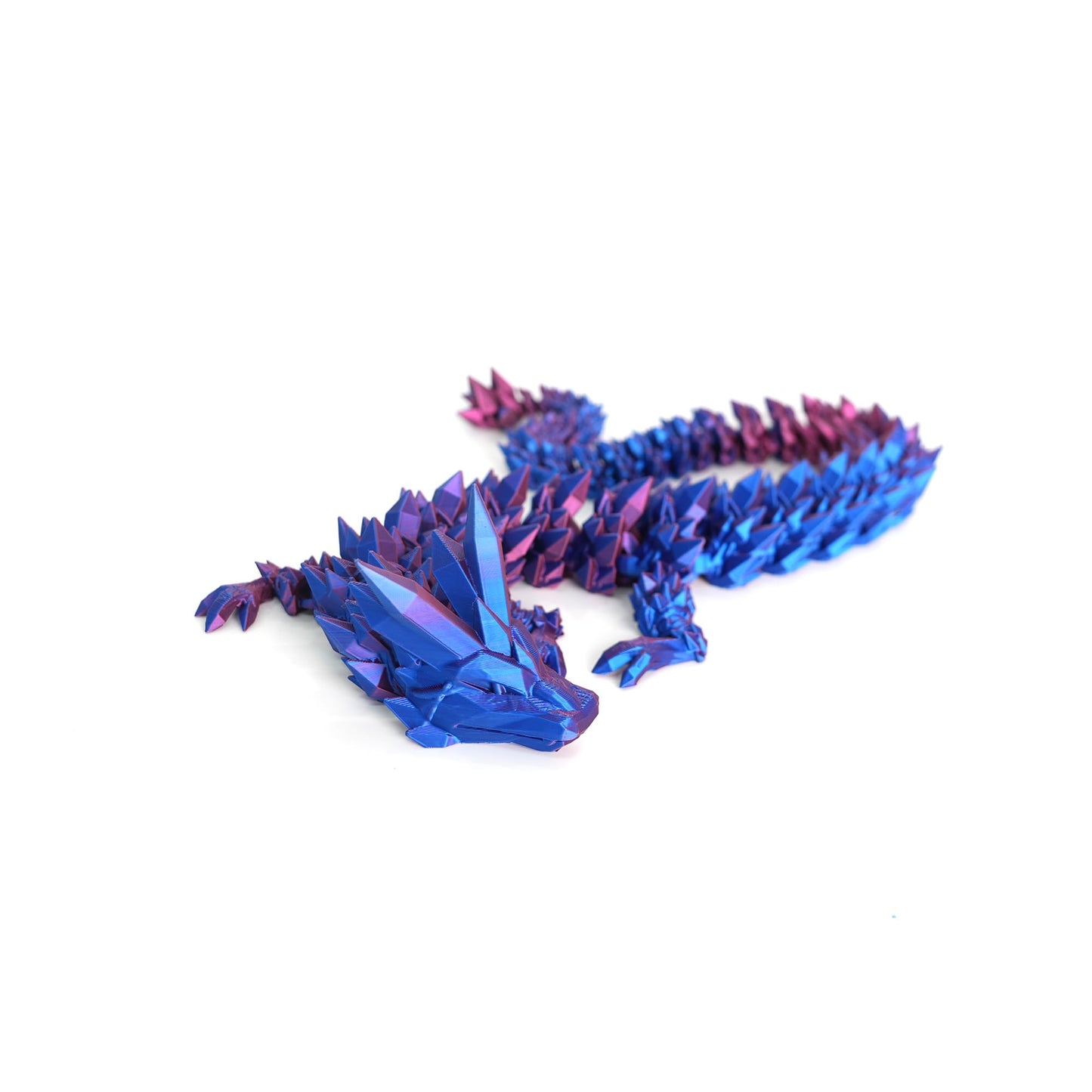 Flavery 3D Printed Dragon - 24 Inch Dragon Fidget Toy, Large Pearly Sheen Articulated Dragon, 3D Printed Gift For Birthday, Figu