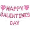 TONIFUL 16 Inch Pink Happy Galentine s Day Letter Balloons Valentine s Day Foil Alphabet Balloons Banner for Wedding Bridal Sh