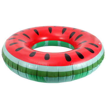 MoKo Watermelon Pool Floats for Kids Adults, 90cm Diameter Inflatable Swim Rings Swimming Pool Float Tube Round Shaped Swimming 