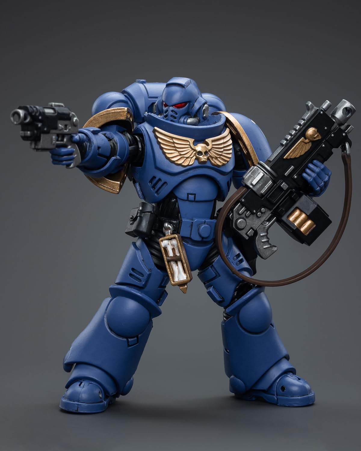 Joytoy Warhammer 40K Space Marine Genuine License 1/18 Soldier, 4Inch Models Space Marines Action Figures Kits (Ultramarines Intercessors)