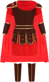 Gorkonpy Knight Costume Kids Boys Roman Soldier Gladiator Costume Halloween Party Dress Up (8-9 Years)