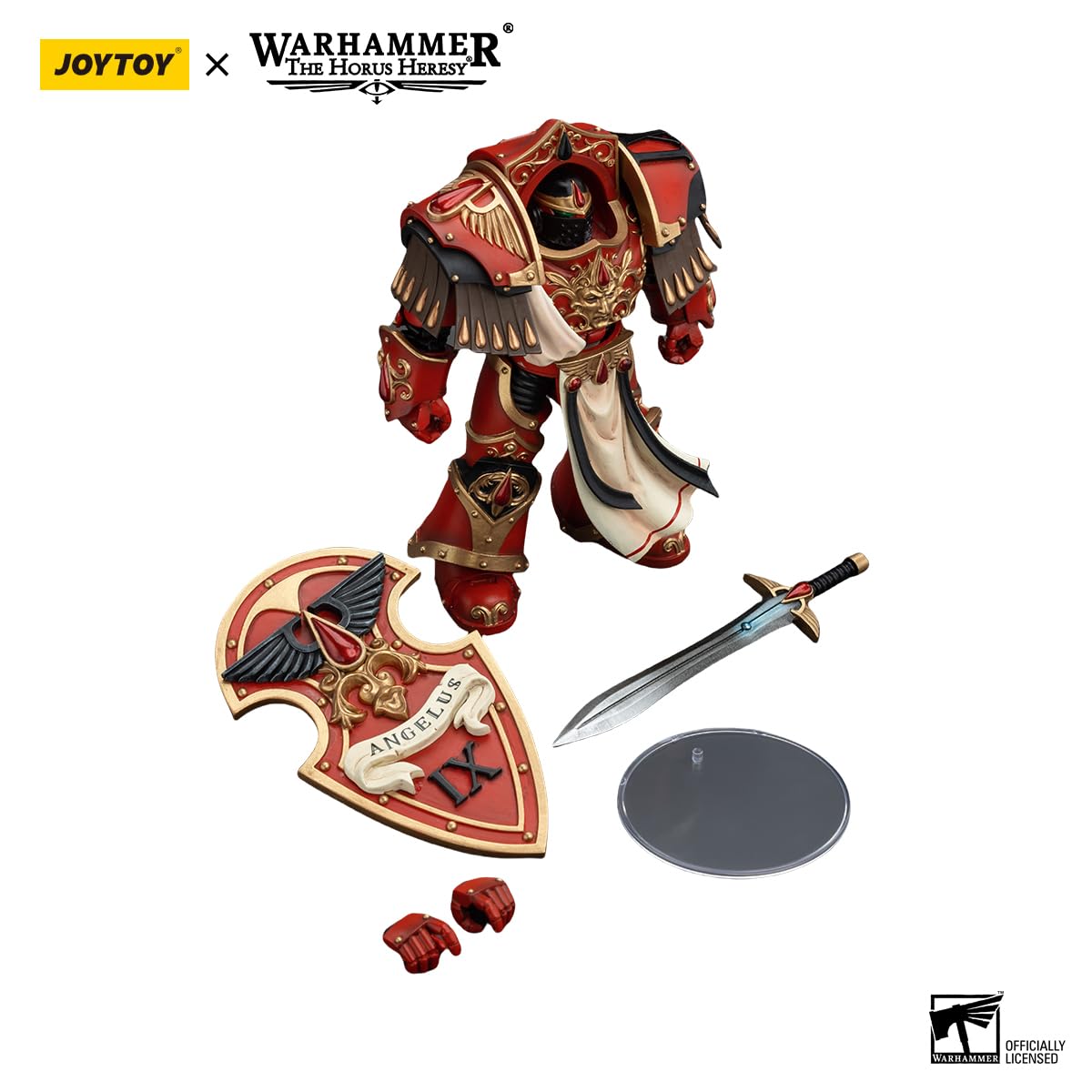 JOYTOY Warhammer The Horus Heresy Blood Angels Crimson Paladins Squad Crimson Paladin 3, 1:18 Scale Action Figure Mecha Joy Toy
