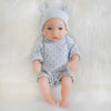 Ena Reborn Baby Doll Realistic Silicone Vinyl Baby 10 Inch Weighted Soft Body Lifelike Doll Gift Set For Ages 3+ (Blue Star Boy, 10 Inch)