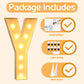 Imprsv 3Ft Marquee Light Up Letters Y, Large Light Up Letters, Big Marquee Letters For Party Decorations Baby Shower Anniversary
