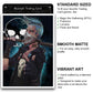 Fantasy North - Sid Wilde - Skull Gang Member - 100 Smooth Matte Tcg Trading Card Sleeves - Fits Magic Mtg Commander Pokemon And