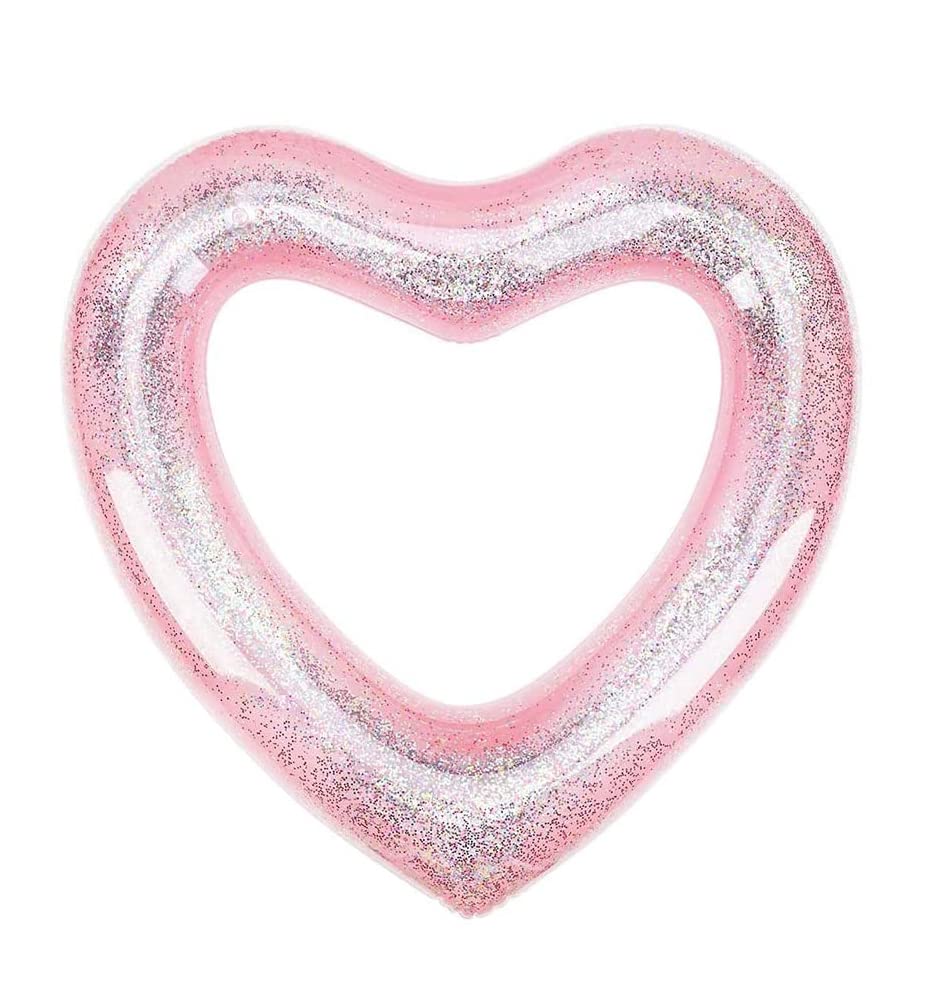 Blublu Park Inflatable Heart Pool Float, Sweet Love Swim Rings Float Loungers Tube For Summer Water Fun Beach Party Toys For Adu