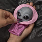 The Ashton-Drake Silicone Alien Baby Doll Zoe, 4 Inches, with Blanket, Diaper and Pacifier, Glittery Skin