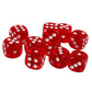 Yiotfandoll 10PCS Polyhedral Dice D6 Dice 16mm Acrylic Dice Game Dice for RPG MTG DND Dice Table Games (Transparent Red)