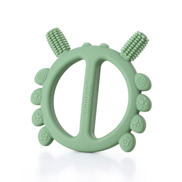 Haakaa Silicone Crab Baby Teether,Teething Toys,360 Baby Toothbrush Head For Infant Self-Brushing Training,Food-Grade Silicone,P