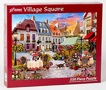 Vermont Christmas Company Village Square Jigsaw Puzzle 550 Piece