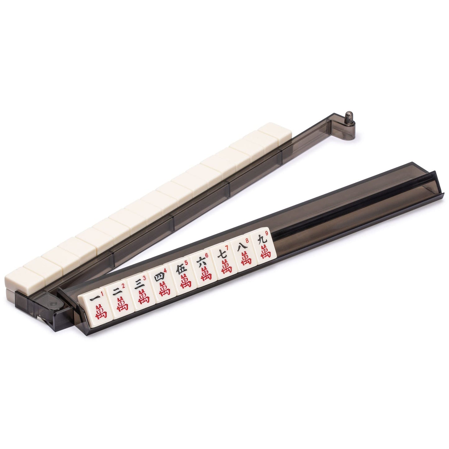 Yellow Mountain Imports Modern Mahjong Racks With Built-In Pushers - Black - Set Of 4