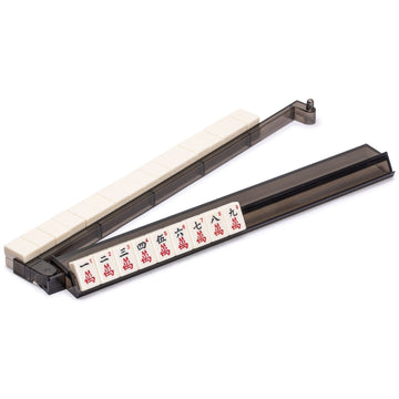 Yellow Mountain Imports Modern Mahjong Racks With Built-In Pushers - Black - Set Of 4