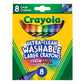 Crayola 523280 Ultra-Clean Washable Crayons, Large, 8 Colors/Box