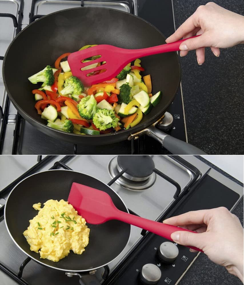 Kids Cooking Utensils Set - 5-Piece Kids Kitchen Tools - Safe Kids Baking Set - Food Grade Toddler Chef Supplies - Gender Neutral Silicone Cookware Kit With Spatula