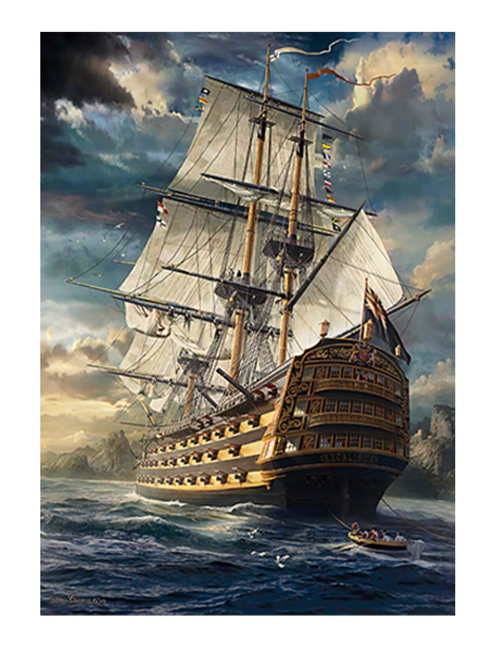 Dxles 1000 Piece Jigsaw Puzzle - The Great Voyage, Educational Toy for Adults & Kids, Durable Paperboard, Model W002