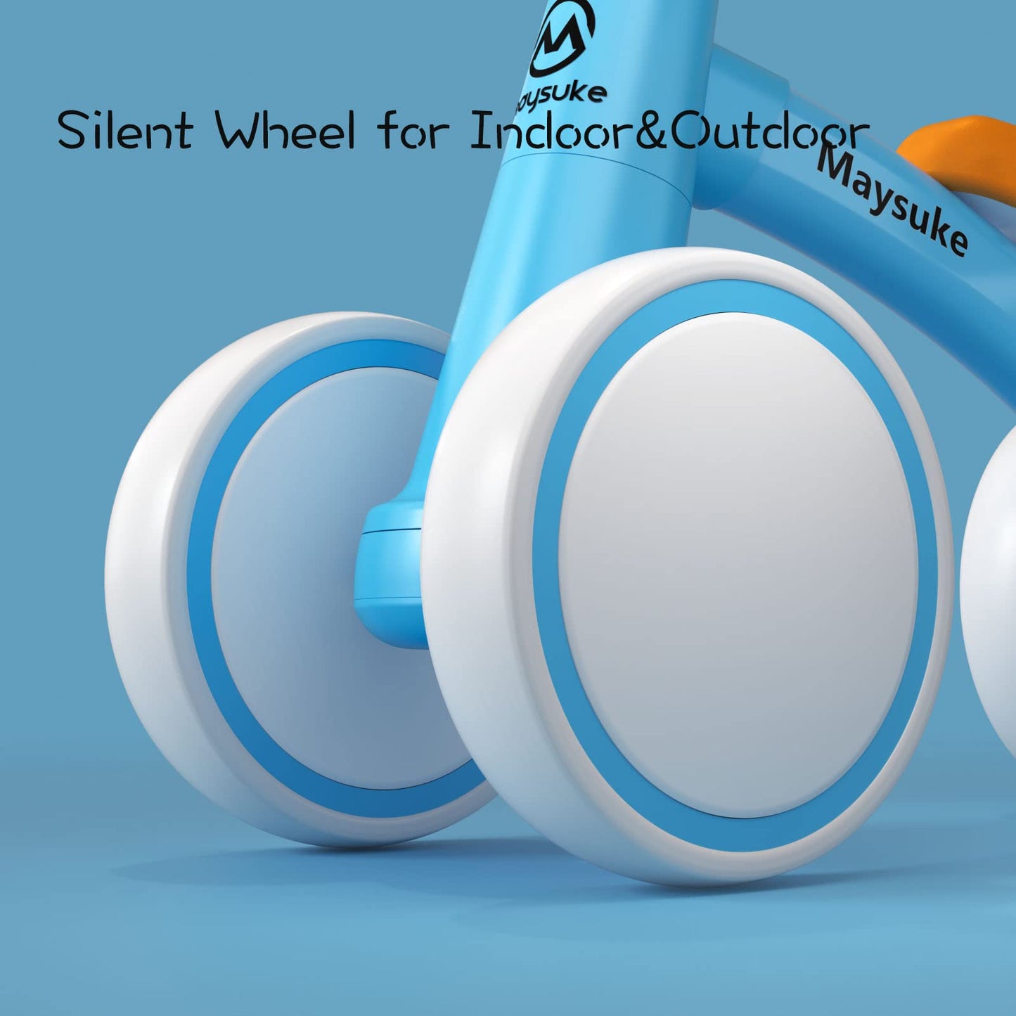 Maysuke Baby Balance Bike Toys For 1 Year Old Boys And Girls, Toddler Bike 10-24 Month First Birthday With 4 Wheels, No Pedal (B