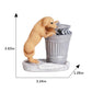 Christmas Village Accessories Ornaments Resin Christmas Village Sets Decoration For Xmas Festival Holiday (Dog Trash Can)